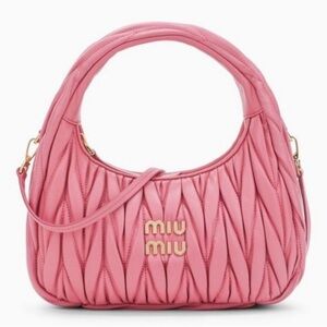 Miu Miu Pink Textured Shoulder Bag